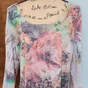 Notations Multi color top, XL